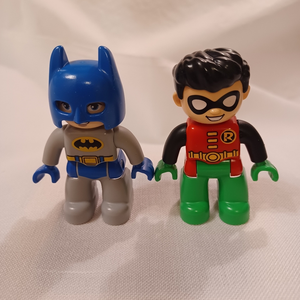 LEGO Duplo Two (2) Mini Figures Batman & Robin DC Comics
